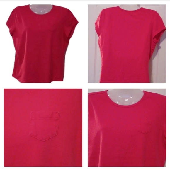 🍭🌹express  pink t-shirt with a mini pocket - Picture 1 of 9